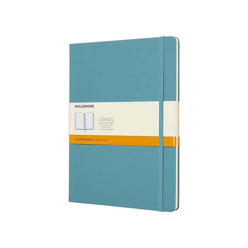 Moleskine Notebooks<Classic Extra Large Notebook, 7.5" x 9.84", Unruled, Reef Blue (8058341716076)