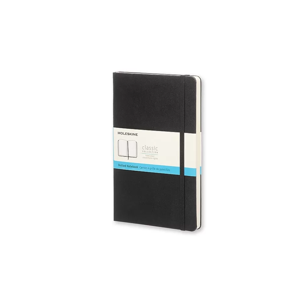 Moleskine Journals<Classic Hard Cover Notebook, Dotted, 5" x 8.25", Black (892703XX)