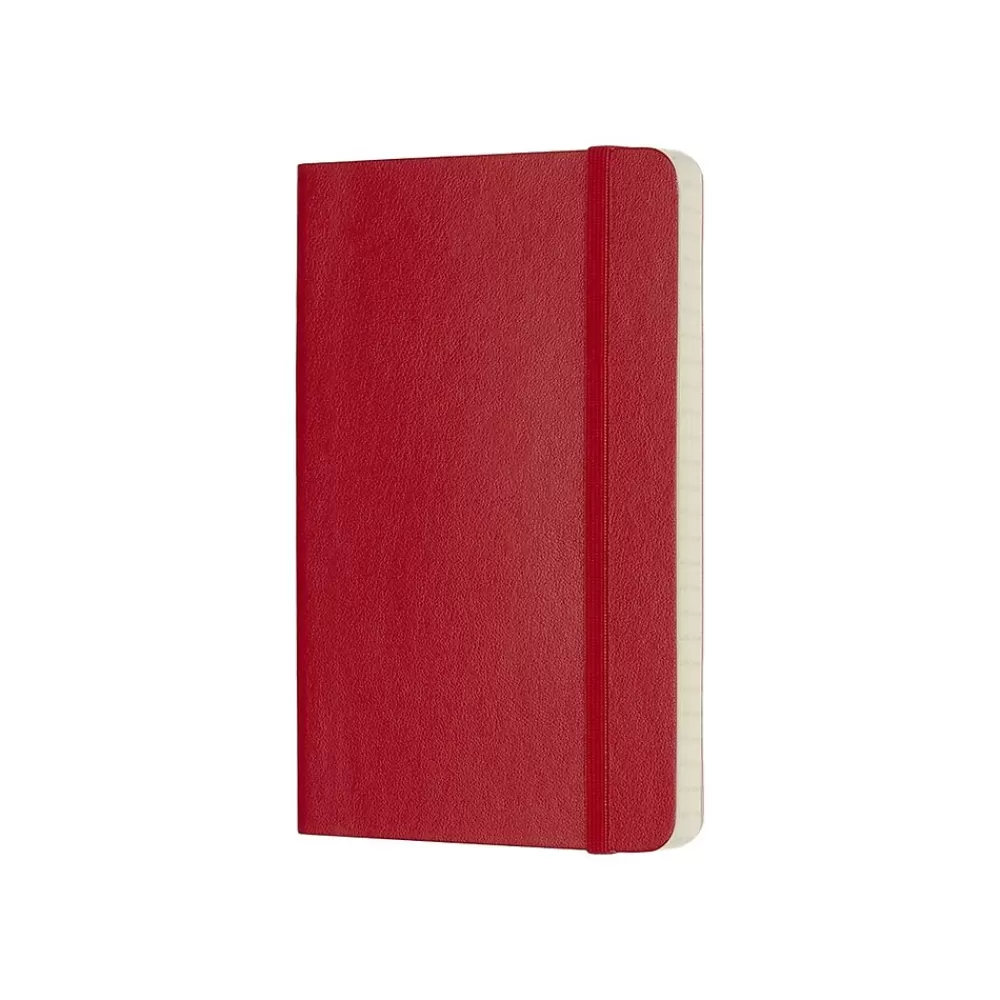Moleskine Notebooks<Classic Notebook, Large, 5" x 8.25", College Ruled, 96 Sheets, Scarlet (930048)