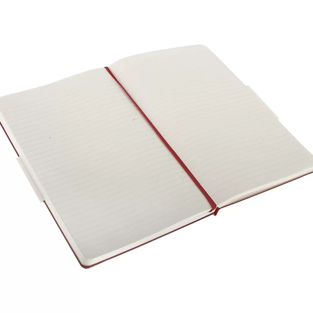 Moleskine Notebooks<Classic Notebook, Large, 5" x 8.25", College Ruled, 96 Sheets, Scarlet (930048)