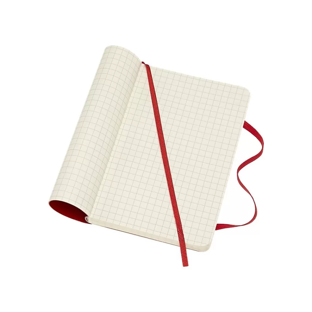 Moleskine Notebooks<Classic Notebook, Large, 5" x 8.25", College Ruled, 96 Sheets, Scarlet (930048)