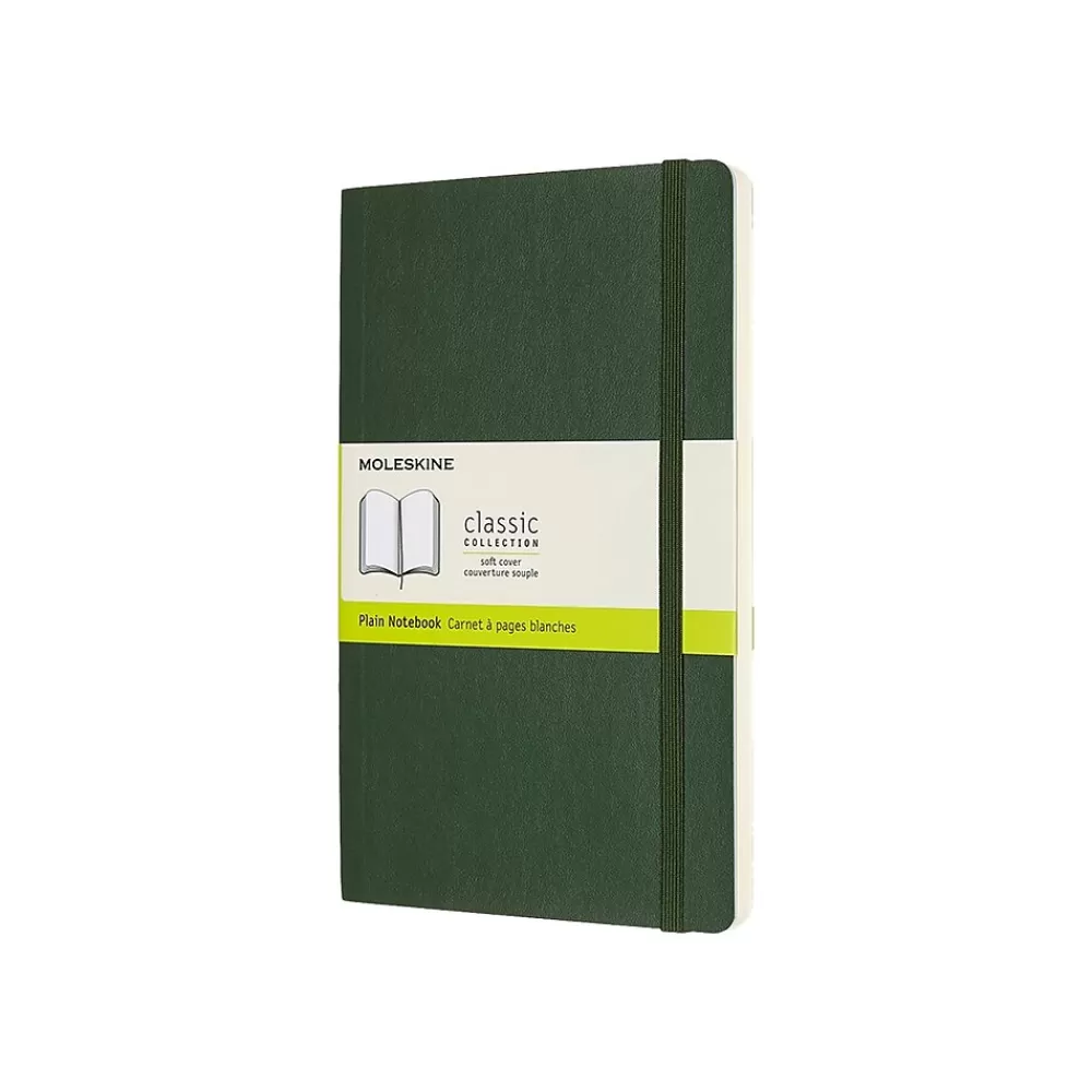 Moleskine Notebooks<Classic Pocket Notebook, 5" x 8.25", Wide Ruled, 120 Sheets, Green (629063)