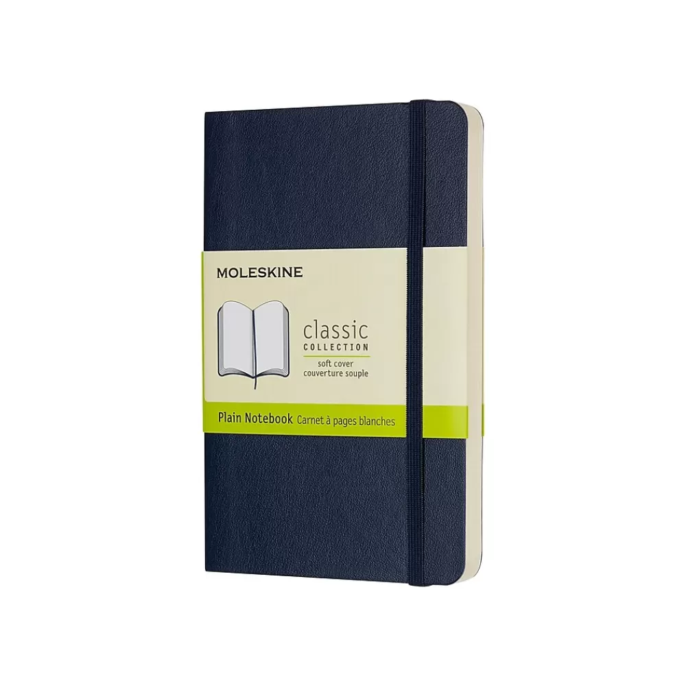 Moleskine Notebooks<Classic Professional Notebook, 3.5" x 5.5", Unruled, 96 Sheets, Sapphire Blue (854726)