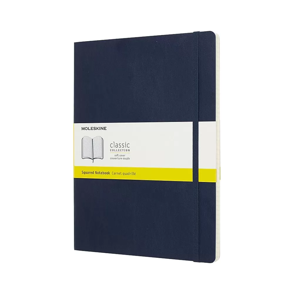 Moleskine Notebooks<Classic Professional Notebook, 7.5" x 9.75", Wide Ruled, 96 Sheets, Sapphire Blue (854771)