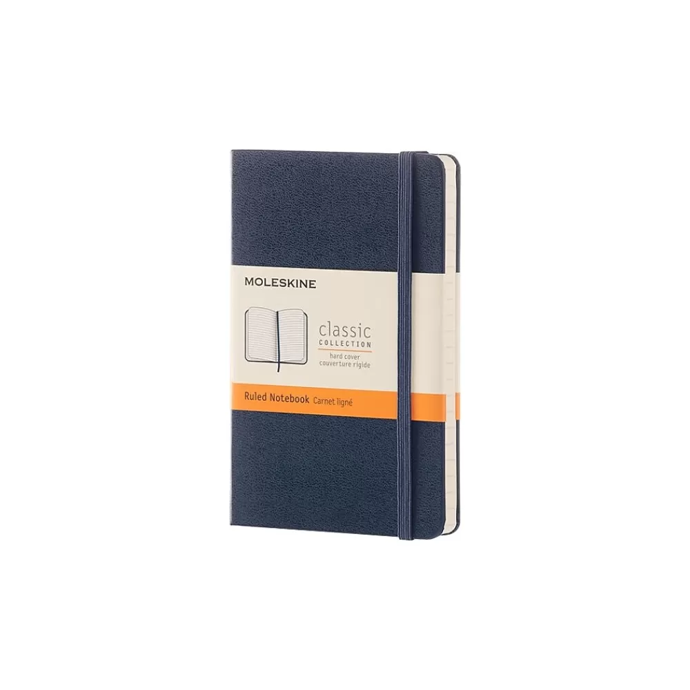 Moleskine Notebooks<Classic Professional Notebook, 3.5" x 5.5", Wide Ruled, 96 Sheets, Sapphire Blue (893564)