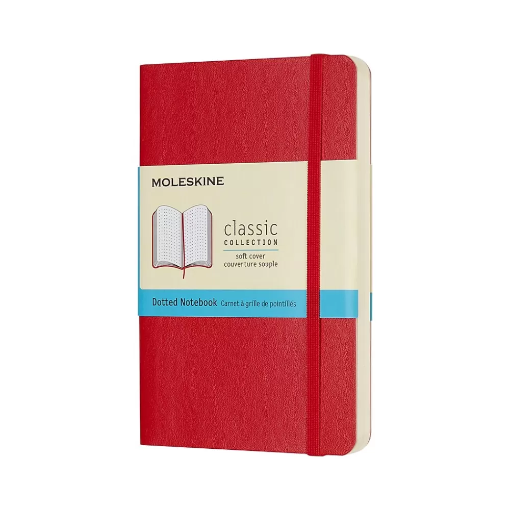 Moleskine Notebooks<Classic Professional Notebook, 3.5" x 5.5", Wide Ruled, 96 Sheets, Scarlet Red (854597)