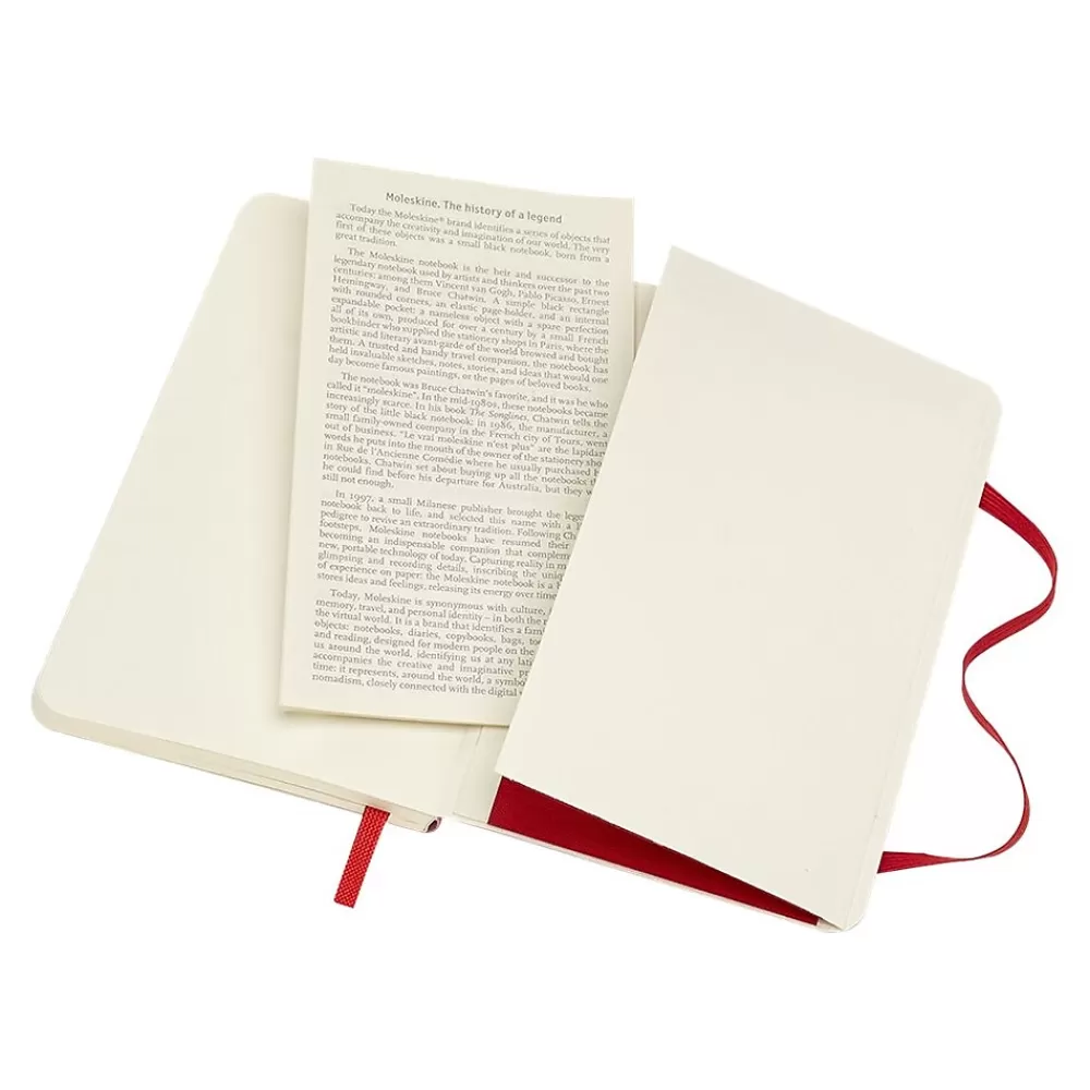 Moleskine Notebooks<Classic Professional Notebook, 3.5" x 5.5", Wide Ruled, 96 Sheets, Scarlet Red (854597)