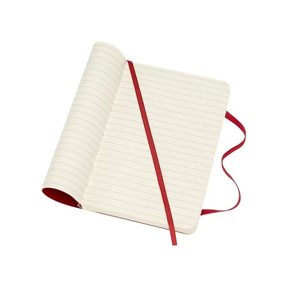 Moleskine Notebooks<Classic Professional Notebook, 3.5" x 5.5", Wide Ruled, 96 Sheets, Scarlet Red (854597)