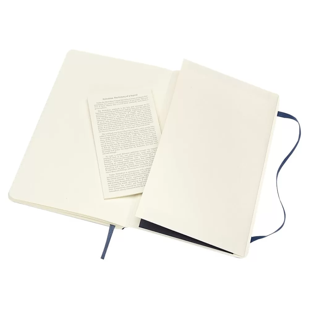 Moleskine Notebooks<Classic Professional Notebooks, 5" x 8.25", Wide Ruled, 96 Sheets, Blue (854740XX)