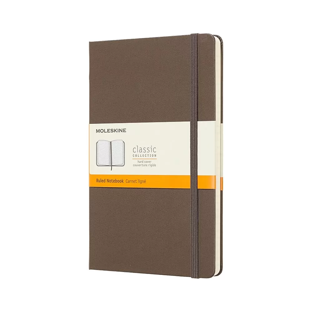 Moleskine Notebooks<Classic Professional Notebooks, 5" x 8.25", Wide Ruled, 120 Sheets, Brown (715352)