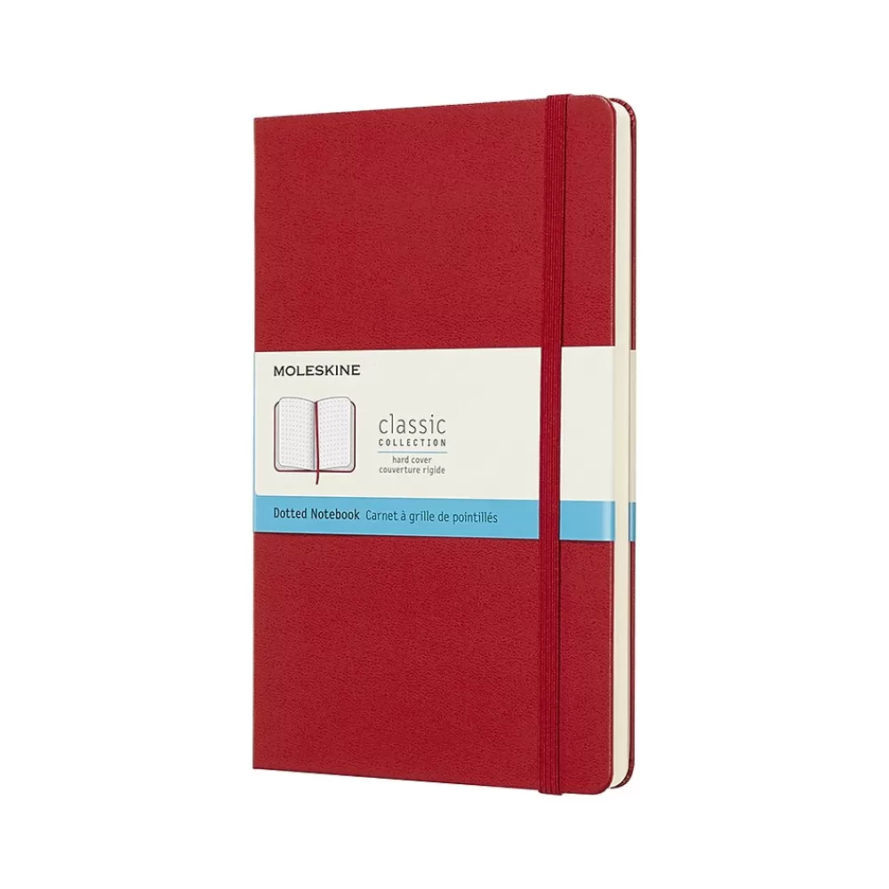 Moleskine Notebooks<Classic Professional Notebooks, 5" x 8.25", Wide Ruled, 96 Sheets, Red (854634XX)