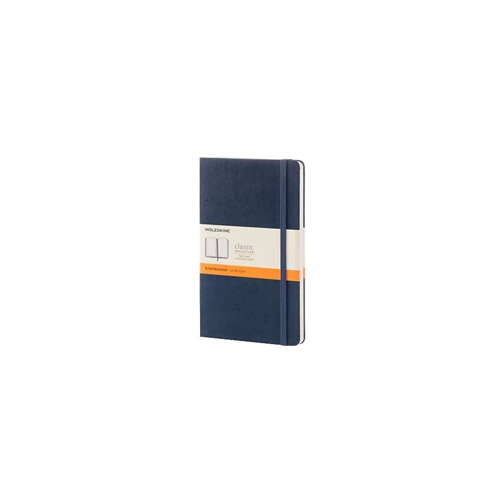 Moleskine Subject Notebooks<Classic Professional Notebooks, 5" x 8.25", Wide Ruled, 240 Sheets, Sapphire Blue (893601)