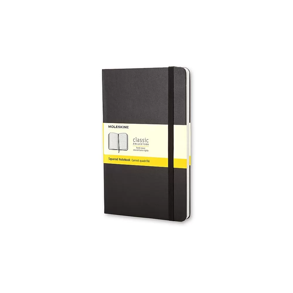 Moleskine Subject Notebooks<Classic Subject Notebooks, 3.5" x 5.5", Quad, 96 Sheets, Black (701023)