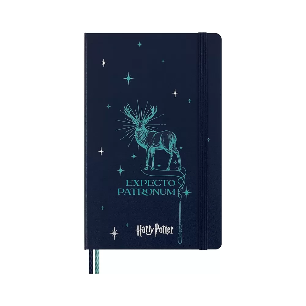 Moleskine Journals<Harry Potter Expecto Patronum Limited Edition Notebook, 5" x 8.25", Narrow-Ruled, Blue/Teal (LEHP23QP060)