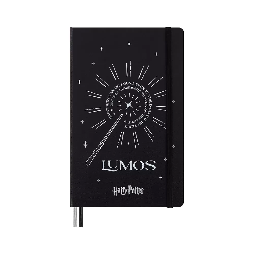 Moleskine Journals<Harry Potter Lumos Limited Edition Notebook, 5" x 8.25", Narrow-Ruled, Black/White (LEHP23QP060LUM)