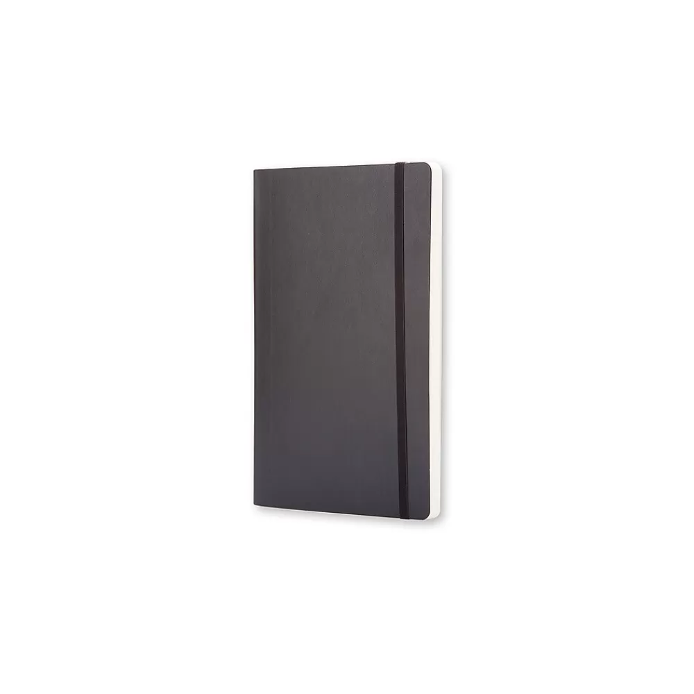 Moleskine Notebooks<Large Subject Notebooks, 5" x 8.25", Quad, 96 Sheets, Black (707186)