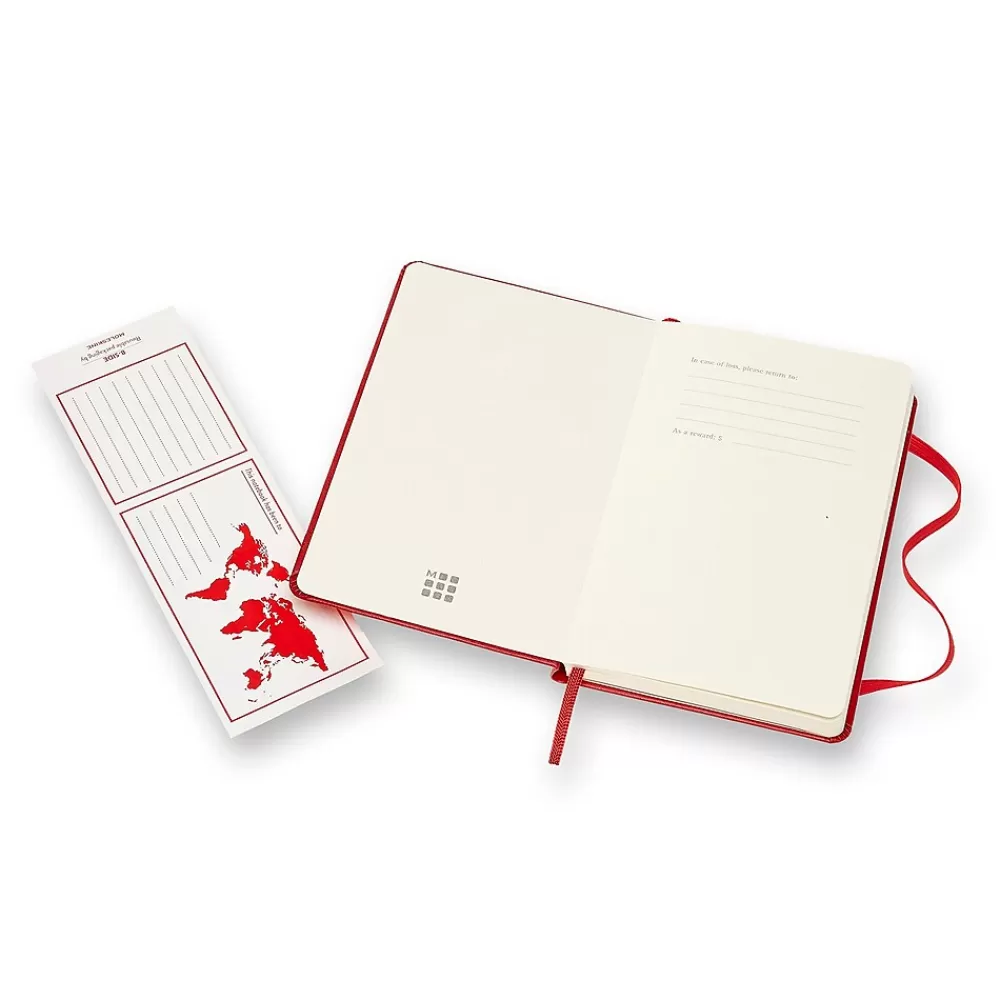 Moleskine Notebooks<Pocket 1-Subject Professional Notebooks, 3.5" x 5.5", Narrow Ruled, 96 Sheets, Red (930000)