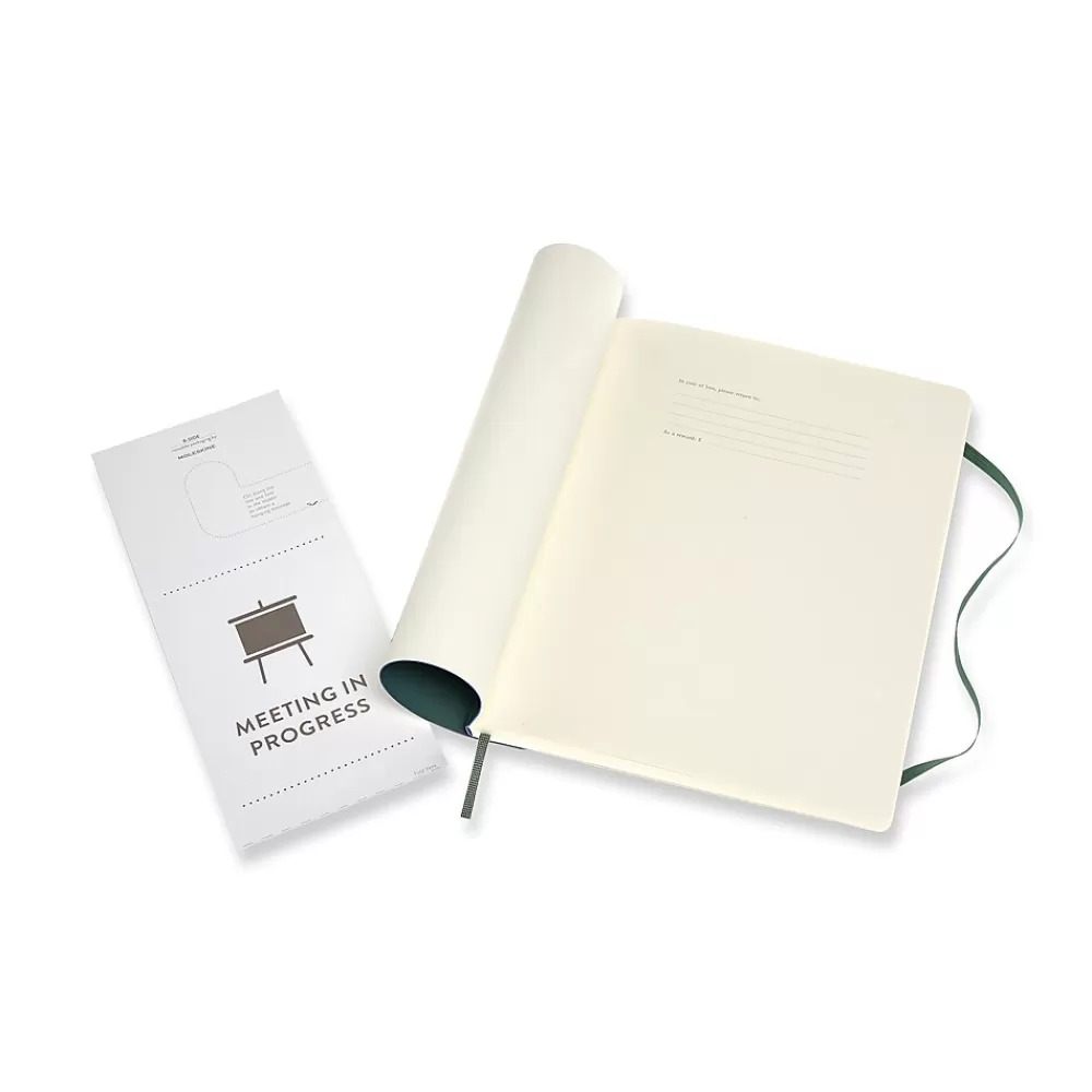 Moleskine Notebooks<Pro XL Professional Notebooks, 7.5" x 9.75", Narrow Ruled, 192 Sheets, Green (620848)