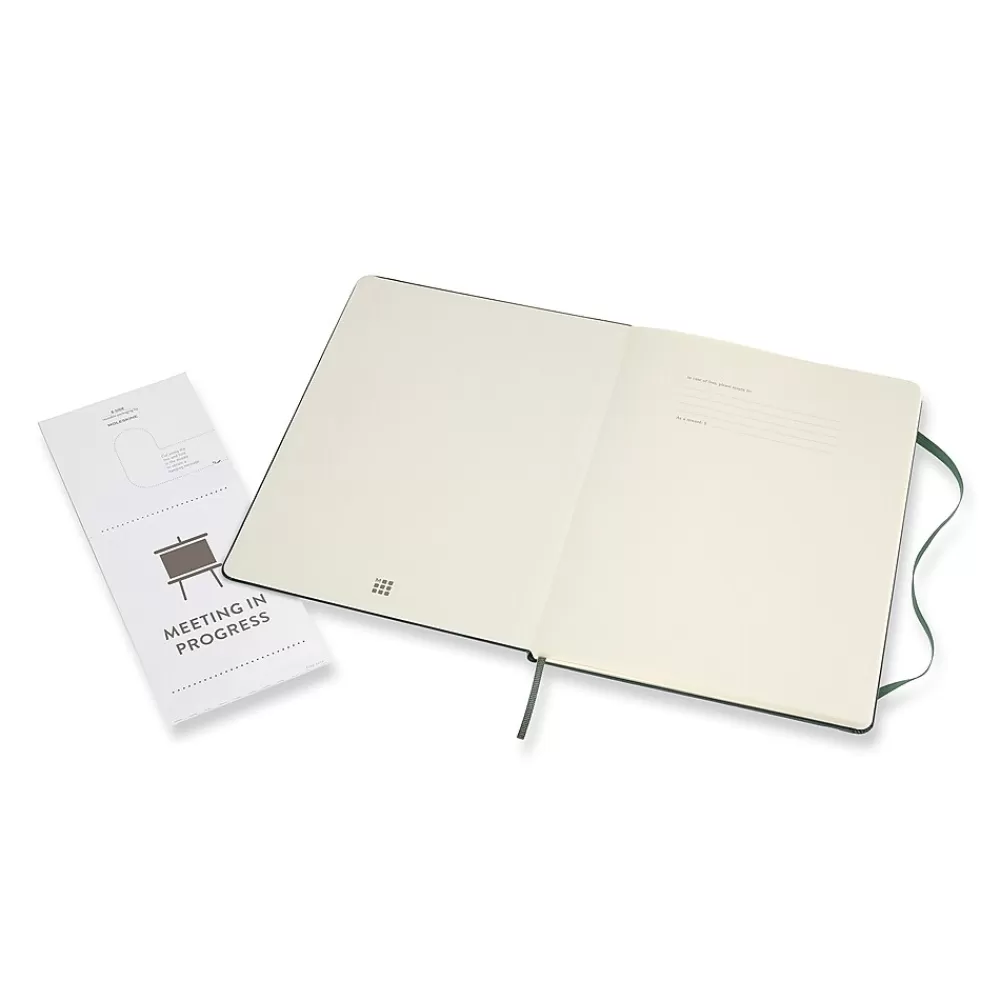 Moleskine Subject Notebooks<Pro XL 1-Subject Professional Notebook, 7.5" x 9.75", Narrow Ruled, 192 Sheets, Green (620817)