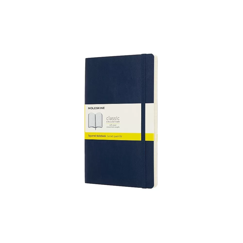 Moleskine Notebooks<Professional Notebooks, 5" x 8.25", Graph Ruled, 100 Sheets, Blue (715598)