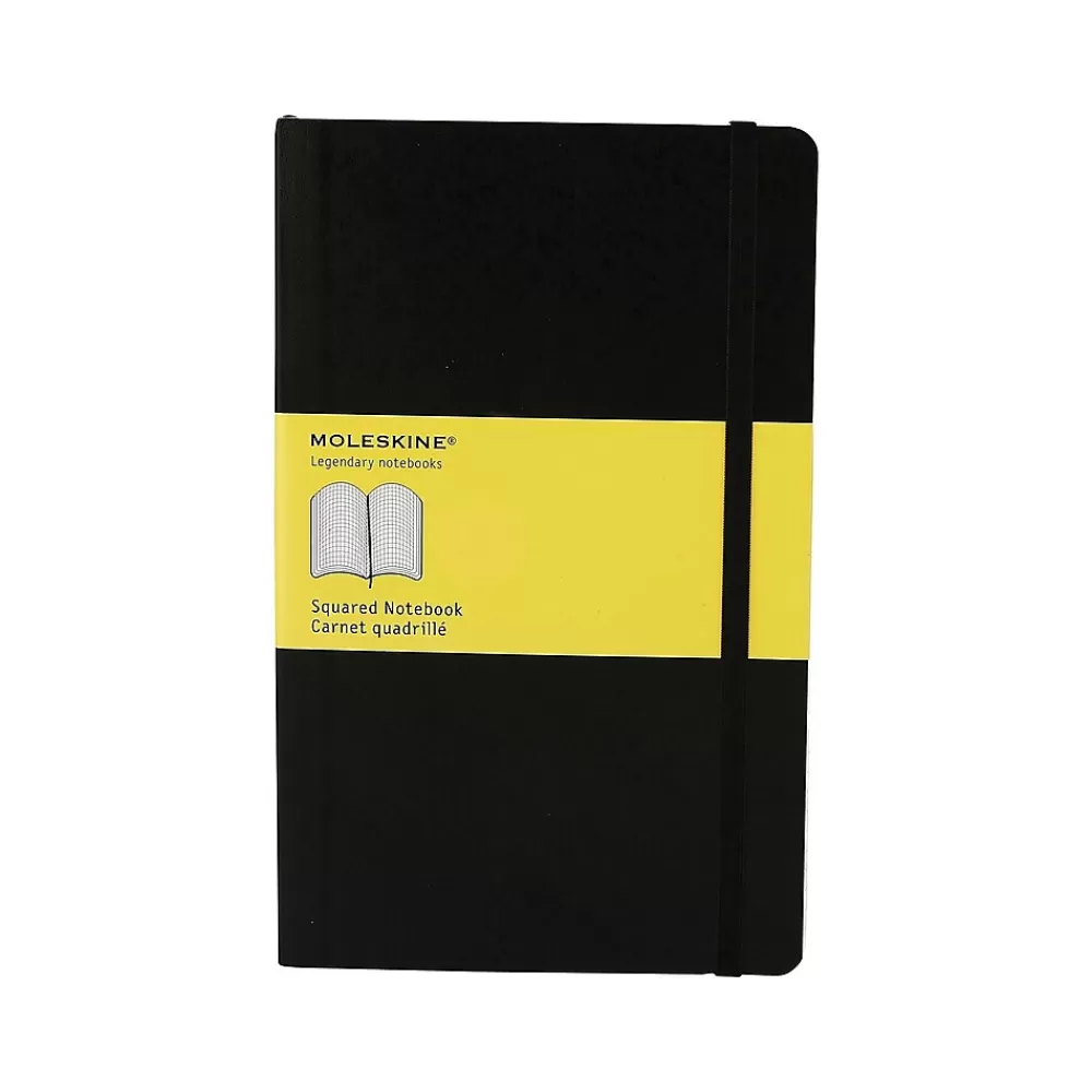 Moleskine Notebooks<Professional Notebooks, 5" x 8.25", Quad, 120 Sheets, Black (701139)