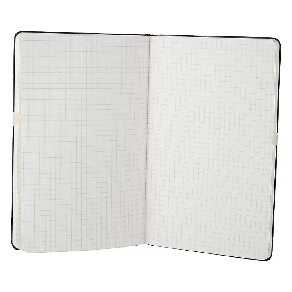 Moleskine Notebooks<Professional Notebooks, 5" x 8.25", Quad, 120 Sheets, Black (701139)