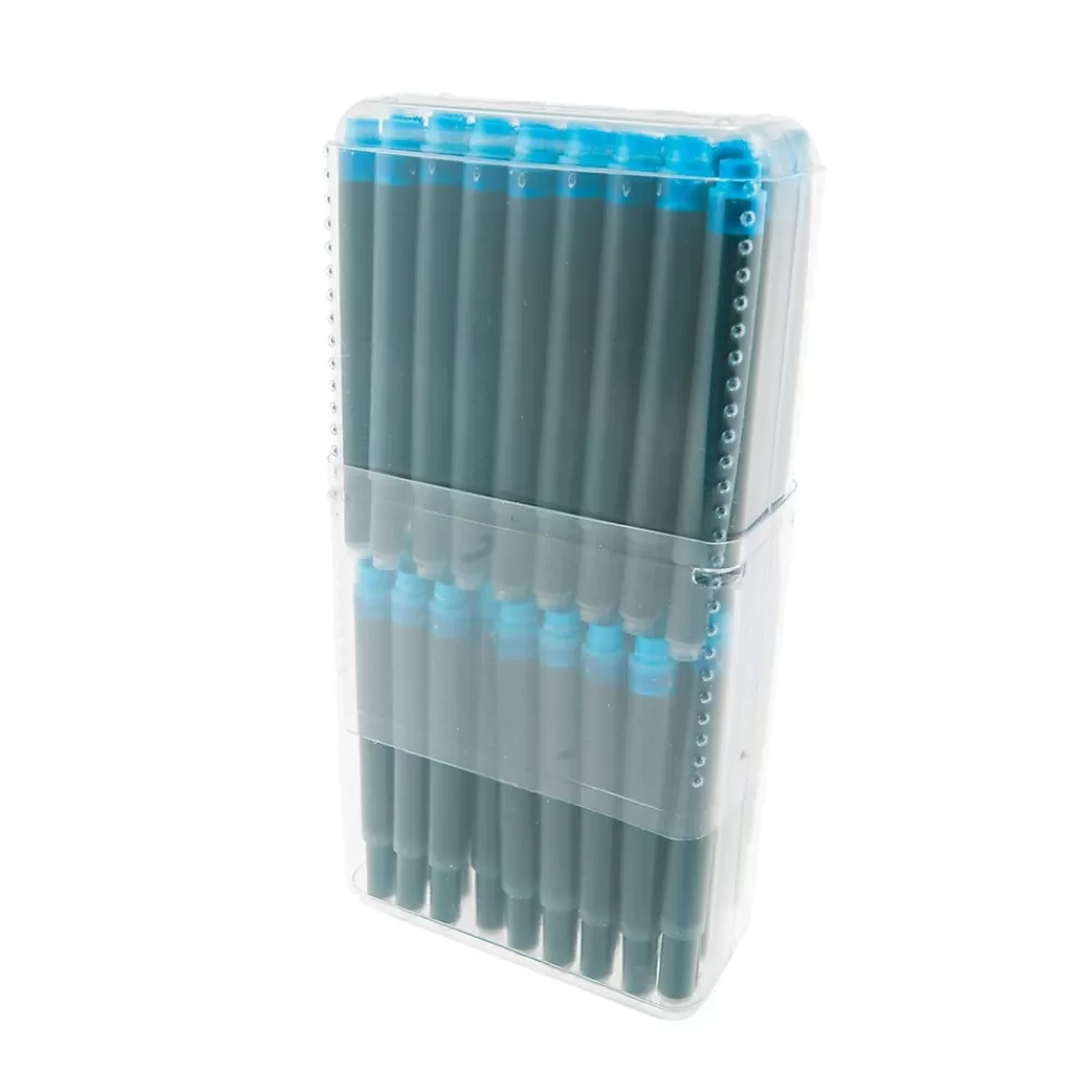 Monteverde Pens<® Ink Cartridge For Lamy Fountain Pens, Turquoise, 70/Pack