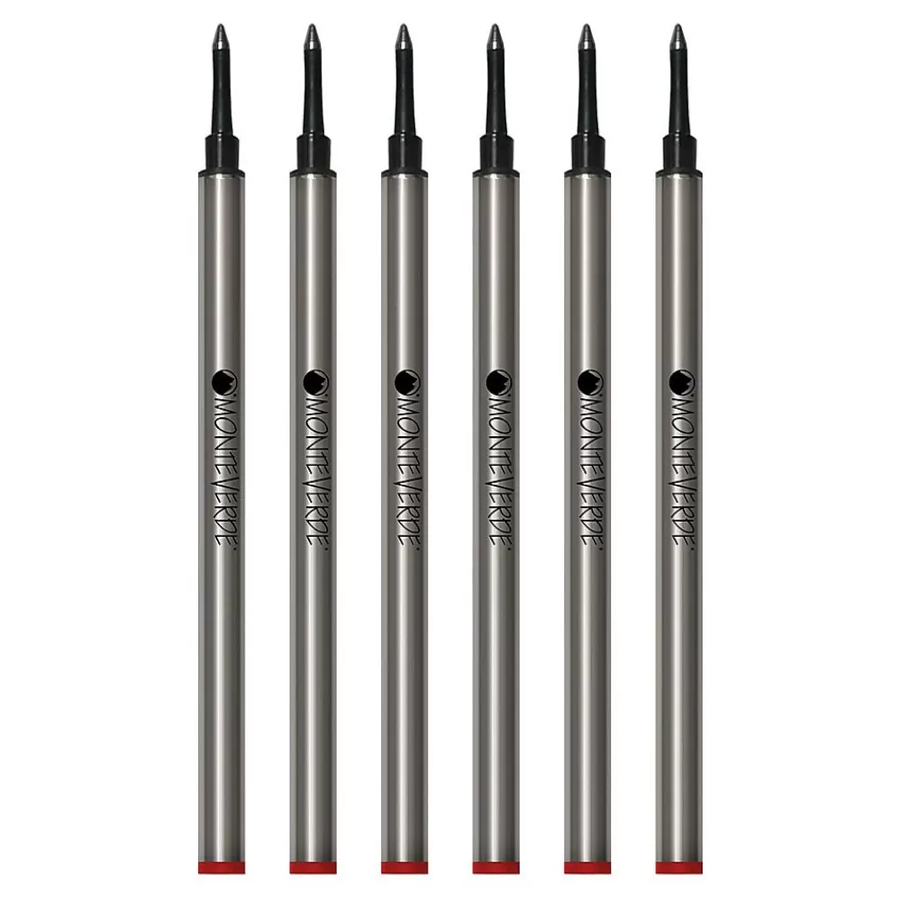 Monteverde Pens<® Rollerball Refill For Waterman Rollerball Pens, Medium Point, Red Ink, 6/Pack (W233RD)