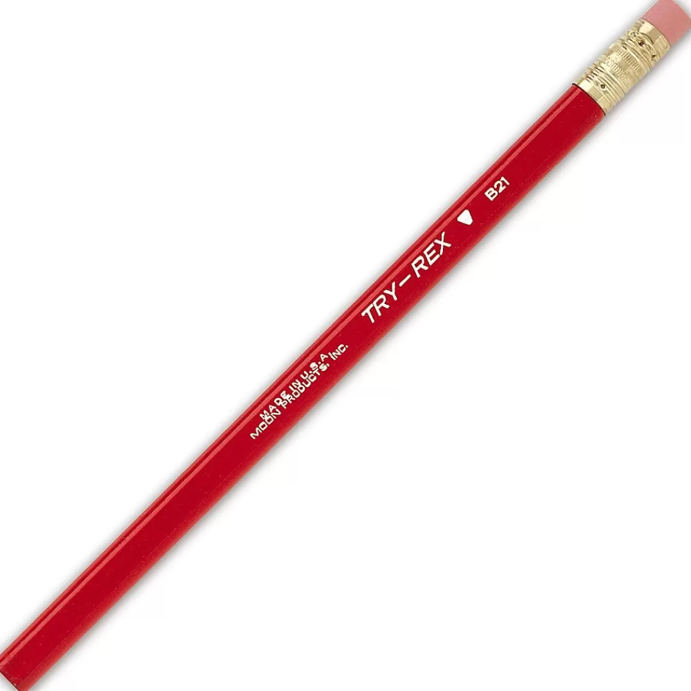 Moon Products Pencils<Try Rex Jumbo Pencil With Eraser, 12/Pack, 3 Packs (JRMB21T-3)