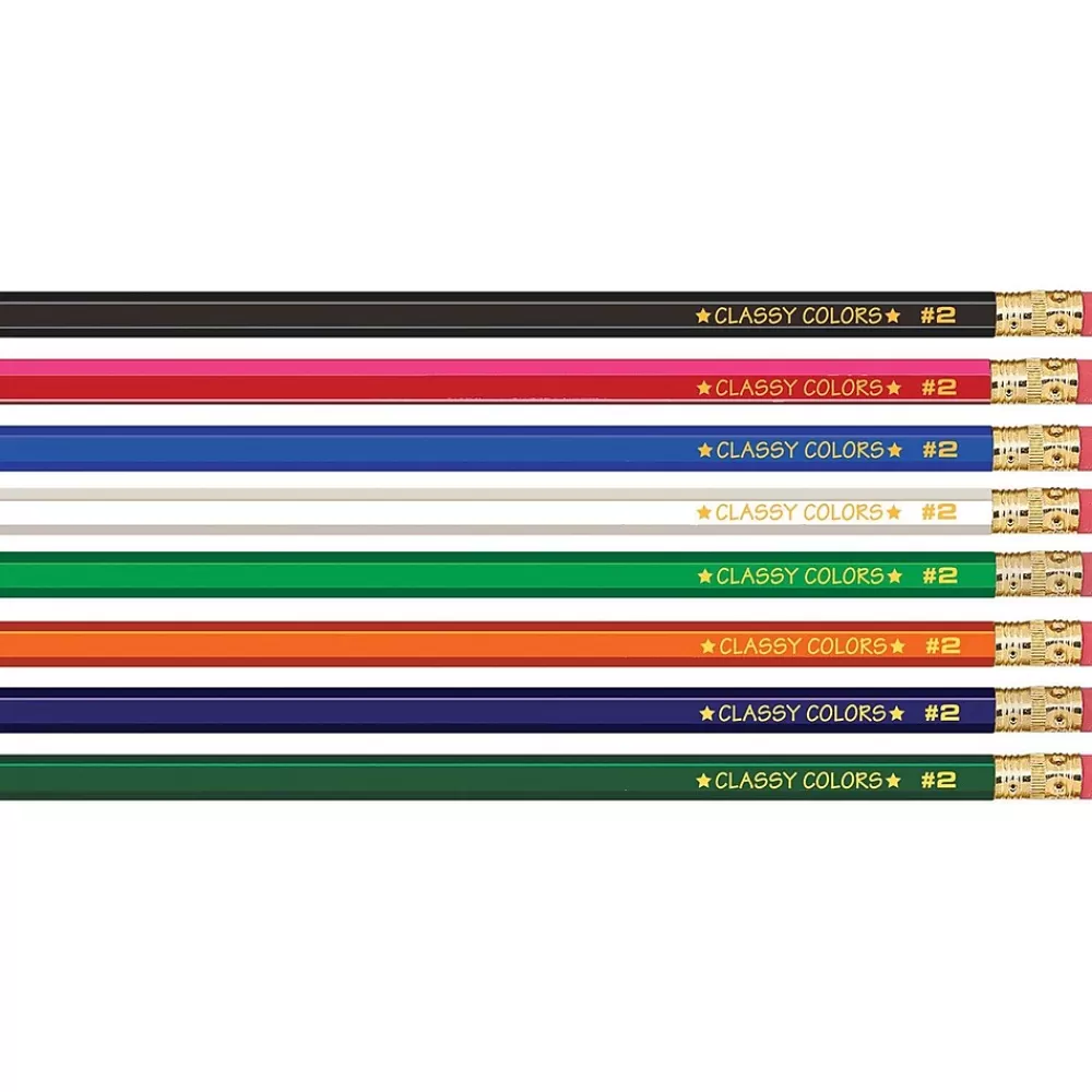 Musgrave Pencil Company Pencils<Musgrave Classy Colors Wooden Pencil, 2mm, #2 Medium Lead (MUSDHEX99)