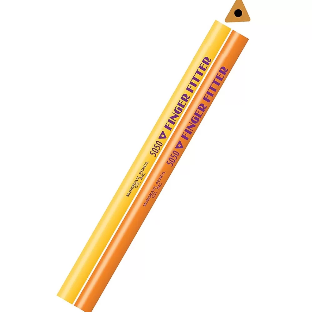 Musgrave Pencil Company Pencils<Finger Fitter Wooden Pencil, 2mm, #2 Soft Lead, Dozen (MUS5050)