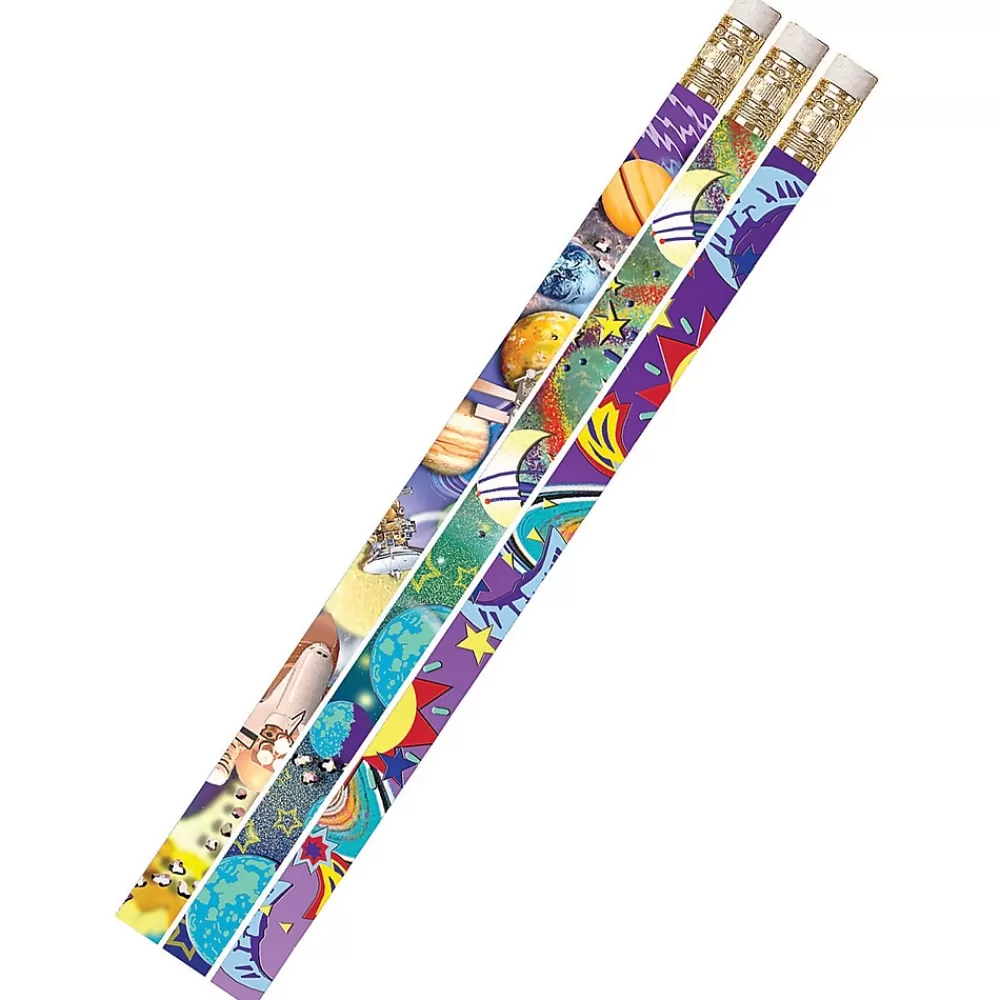 Musgrave Pencil Company Pencils<Galaxy Galore Motivational/Fun Pencils, 12 Per Pack, 12 Packs (MUS1495D-12)