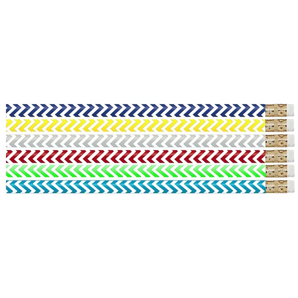 Musgrave Pencil Company Pencils<Geometric Glitz Wooden Pencil, 0.5mm, #2 Hard Lead, 144/Box (MUS2540G)