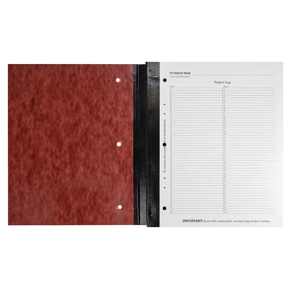 National Brand Notebooks<Laboratory 1-Subject Computation Notebooks, 9.25" x 11", Quad, 200 Sheets, Brown (43649)