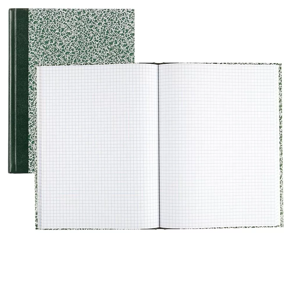 National Brand Notebooks<Laboratory 1-Subject Computation Notebooks, 7.88" x 10.13", Quad, 96 Sheets, Green (53110)