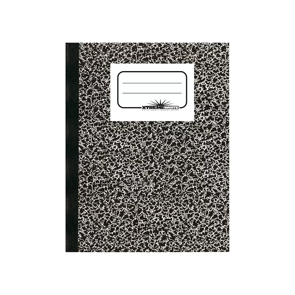 National Brand Composition Notebooks<1-Subject Composition Notebooks, 7.87" x 10", College Ruled, 80 Sheets, Black (43461)