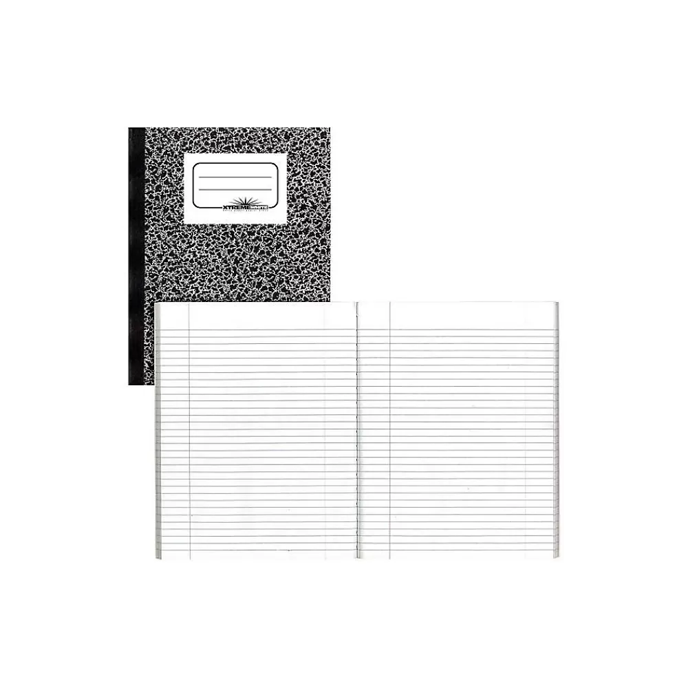 National Brand Composition Notebooks<1-Subject Composition Notebooks, 7.87" x 10", College Ruled, 80 Sheets, Black (43461)