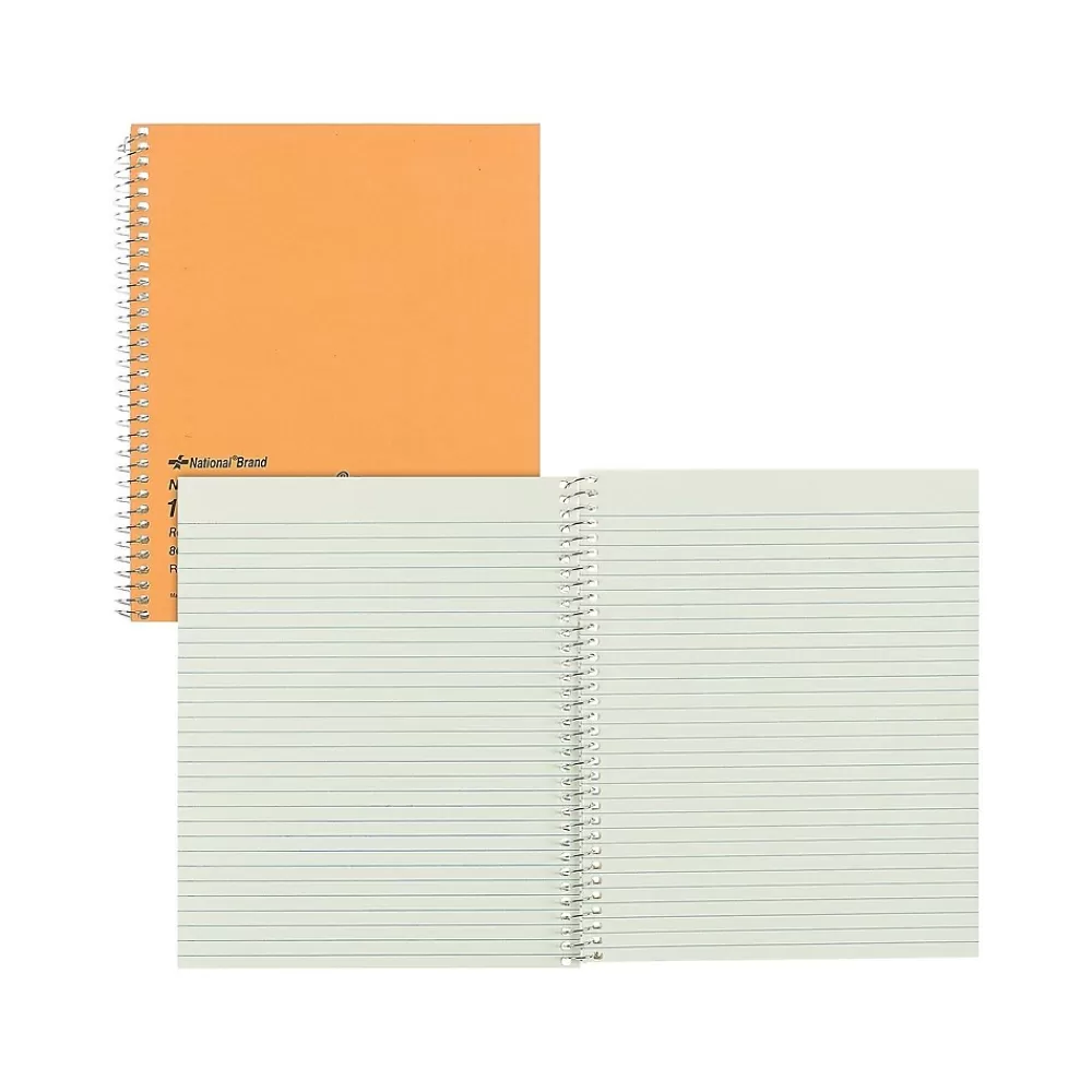 National Brand Subject Notebooks<1-Subject Notebooks, 7" x 8", Narrow Ruled, 80 Sheets, Brown (33004)