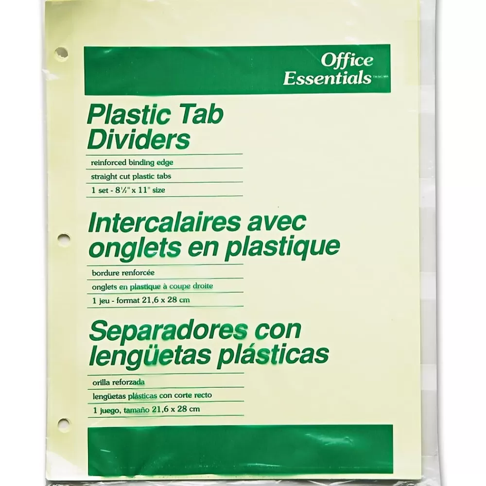 Avery Dividers<Office Essentials Insertable Paper Dividers, 5 Tabs, Clear (11466)