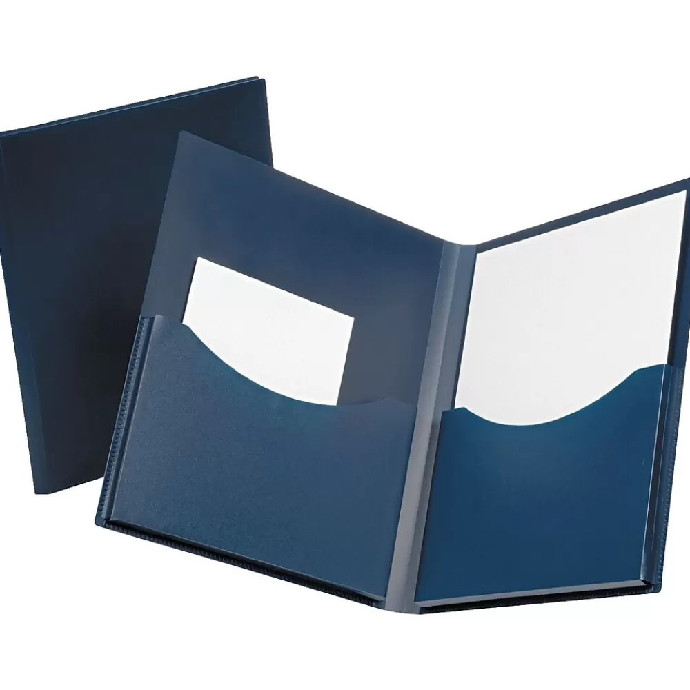 Oxford Pocket Folders<Double Stuff 2-Pocket Paper Handler Folder, Navy (OXF 57455)