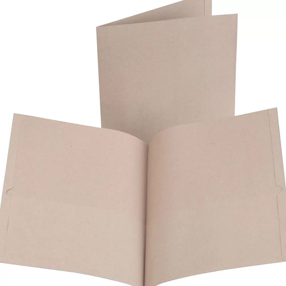 Oxford Pocket Folders<® Earthwise 2-Pocket School Folder, Natural, 10/Pack (00574)