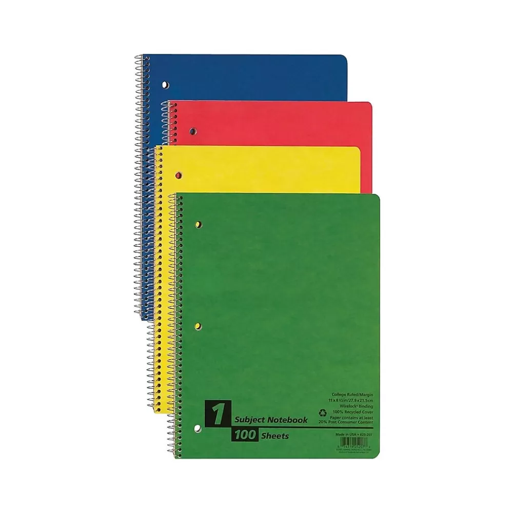 Oxford Subject Notebooks<Earthwise 1-Subject Notebooks, 8.5" x 11", College Ruled, 100 Sheets, Each (25-207R)