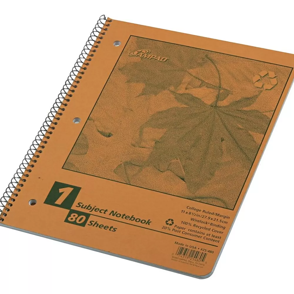 Oxford Subject Notebooks<Earthwise 1-Subject Notebooks, 8.5" x 11", College Ruled, 80 Sheets, Kraft (25-480R)