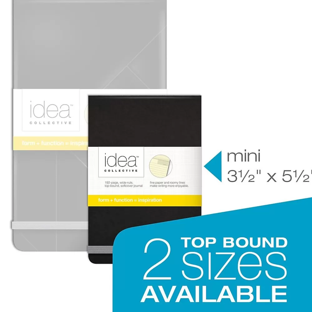 Oxford Journals<Idea Collective Pocket Journal, 3.5" x 5.5", Wide Ruled, Black, (56885)