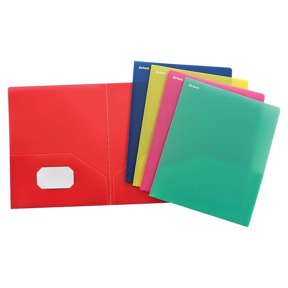 Oxford Pocket Folders<2-Pocket Presentation Folders, Assorted Colors, 25/Box (OXF 99810)