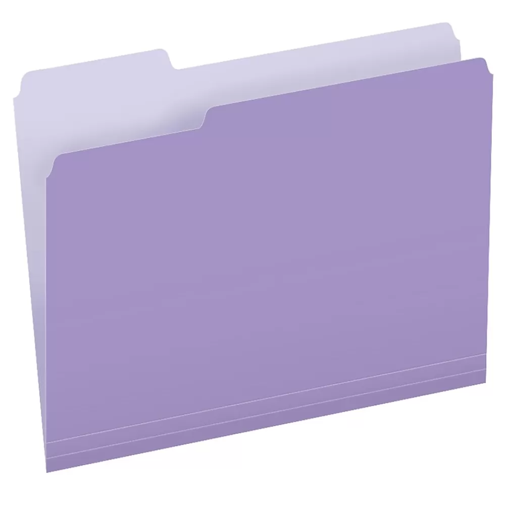 Oxford File Folders<Recycled File Folder, 1/3-Cut Tab, Letter Size, , 100/Box (1521/3LAV)