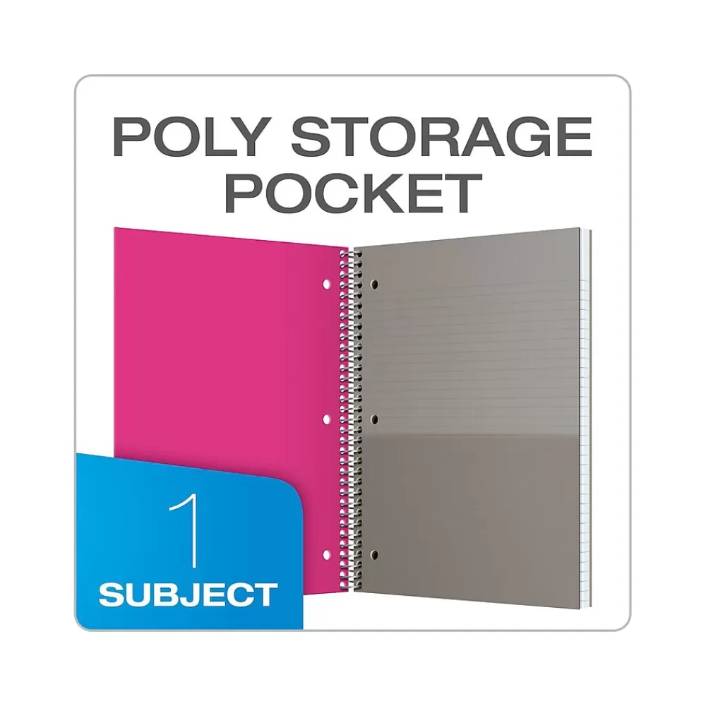 Oxford Subject Notebooks<1-Subject Notebooks, 8.5" x 11", College Ruled, 100 Sheets, Assorted Colors (10590)
