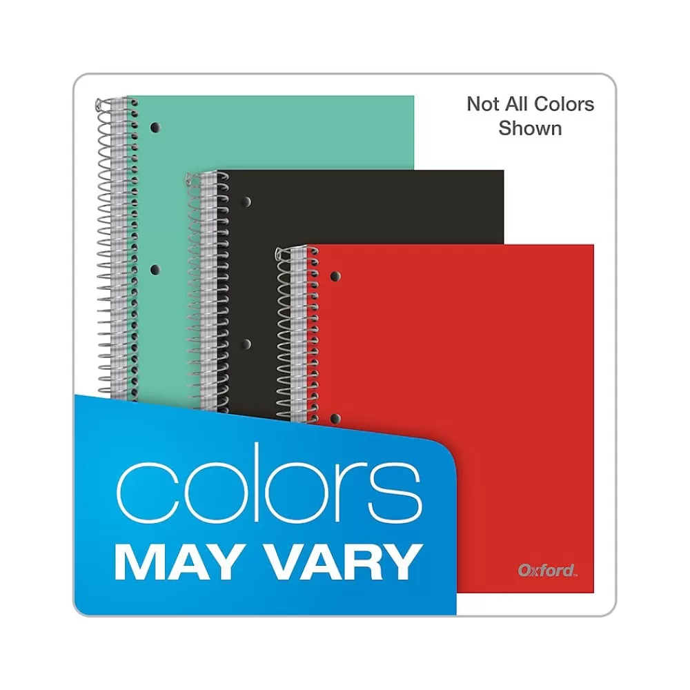 Oxford Subject Notebooks<5-Subject Notebooks, 8.5" x 11", College Ruled, 200 Sheets, Assorted Colors (10588)
