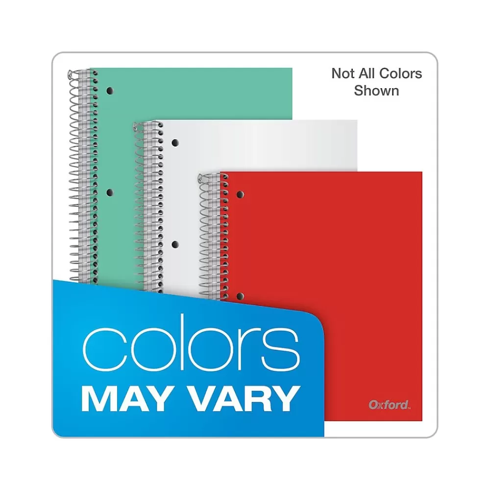 Oxford Subject Notebooks<3-Subject Notebooks, 8.5" x 11", College Ruled, 150 Sheets, Assorted Colors (10586)