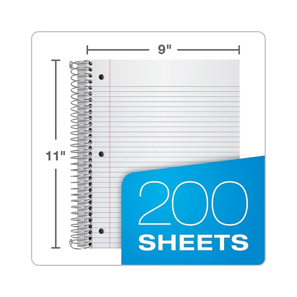 Oxford Subject Notebooks<5-Subject Notebooks, 8.5" x 11", College Ruled, 200 Sheets, Assorted Colors (10588)